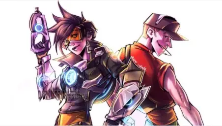 JT Machinima - Tracer Vs Scout Rap Battle (Overwatch & Team 4)